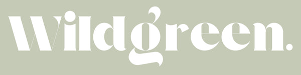 Text-based logo featuring the brand name 'Wildgreen' in an elegant, modern font, reflecting sustainability and gender-neutral values.